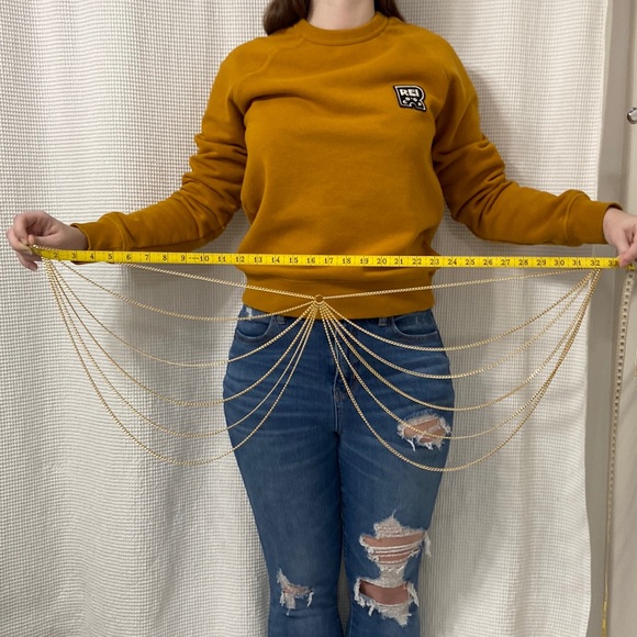Women’s SHEIN gold hip chain. One size. Fits approx. small/medium. - Picture 2 of 11